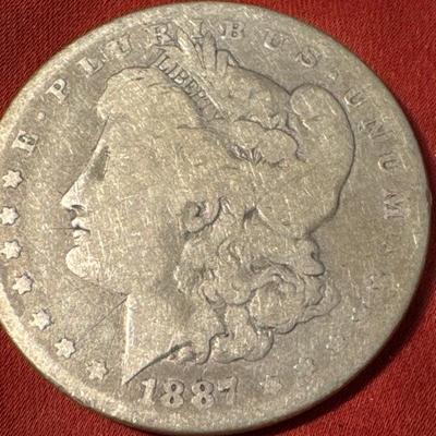 1887 P MORGAN F US COIN SILVER C133