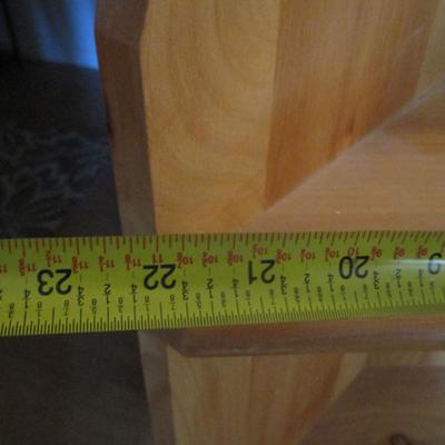 Unfinished Wooden Corner Shelf