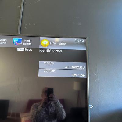 SHARP Television with Remote 61" Wall Mounted 