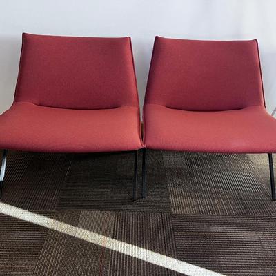 Meridith Lounge Chair Brick Color (2) A Pair by POPPIN 