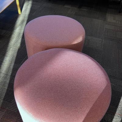 Pair of Ottomans by POPPIN, Block Party Lounge 