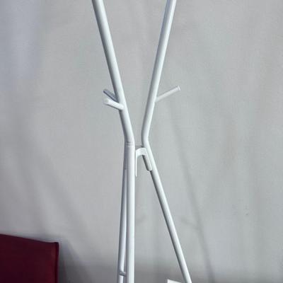 Metal White Coat Rack 