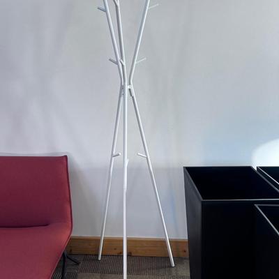 Metal White Coat Rack 