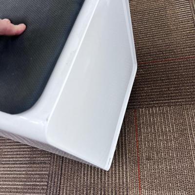 POPPIN Series L Adjustable Height Desk Top, White 