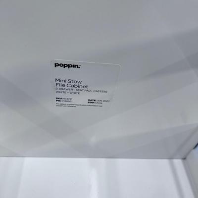 POPPIN Series L Adjustable Height Desk Top, White 