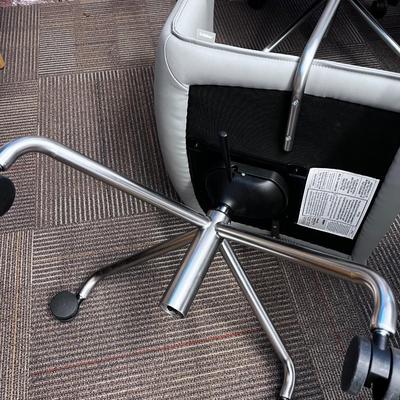 10 Meredith Mid Back Gray Meeting Chair on Wheels 