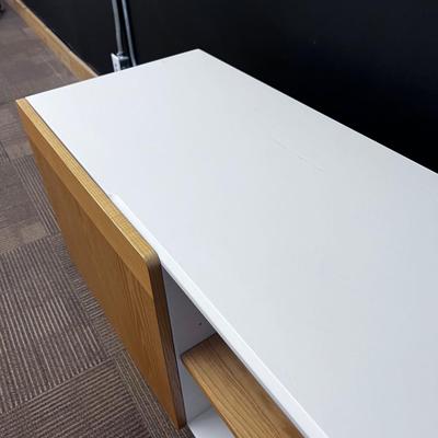 POPPIN Office Credenza White & Oak 