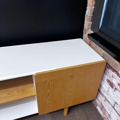 POPPIN Office Credenza White & Oak 