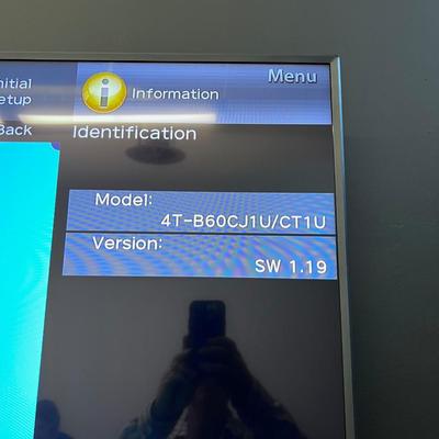 SHARP Television with Remote 61" Wall Mounted Plus Legs 