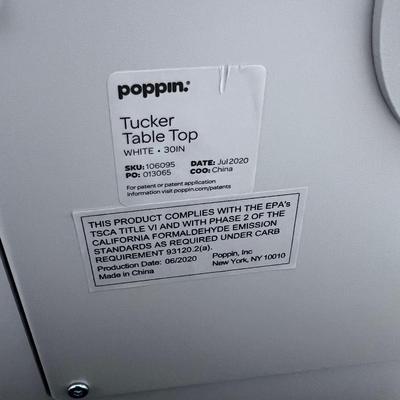 Bistro Table White TUCKER POPPIN Table and (2) KEY POPPIN Chairs 