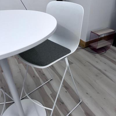 Bistro Table White TUCKER POPPIN Table and (2) KEY POPPIN Chairs 