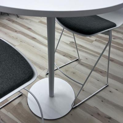 Bistro Table White TUCKER POPPIN Table and (2) KEY POPPIN Chairs 