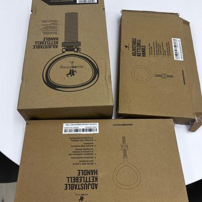 3 Adjustable Kettle Ball Handles NEW In the Box