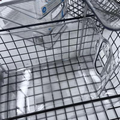 Lots of Kitchen Bins Clear & Wire