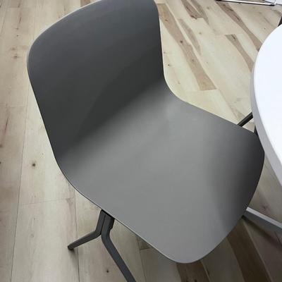  #42 POPPIN Touch Point Round Table with 4 Key Side Chairs. 
