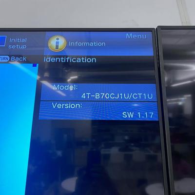 SHARP Television with Remote 65" Wall Mounted 