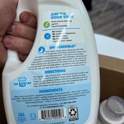 5 Jugs of BETTER LIFE Laundry Detergent 