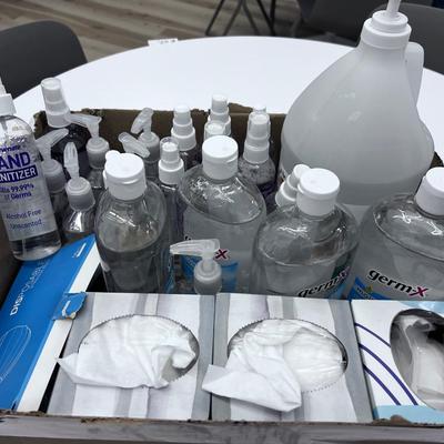 Lots of HAND SANITIZER, MASKS, and Tissues 