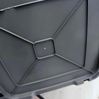 Pair of Gray and Black IKEA Trash Cans 