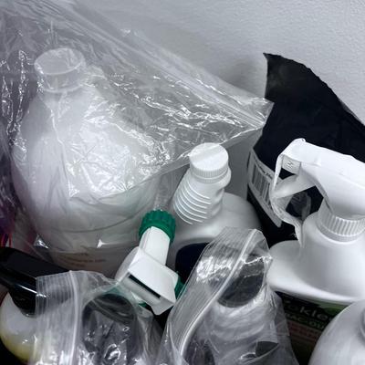 LARGE Lot of Cleaning Product Including the Table