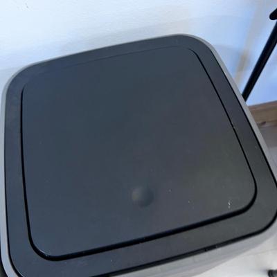Pair of Gray and Black IKEA Trash Cans 