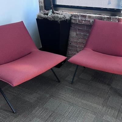 Meridith Lounge Chair Brick Color (2) A Pair by POPPIN #3 Set 