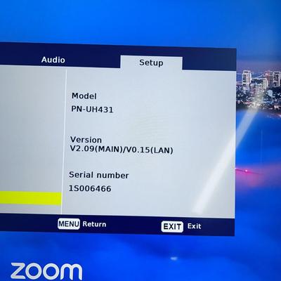 SHARP Television with Remote 43" Wall Mounted 