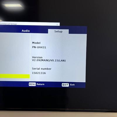 SHARP Television with Remote 43" Wall Mounted 