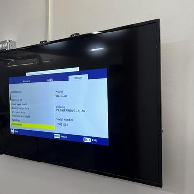 SHARP Television with Remote 43" Wall Mounted 