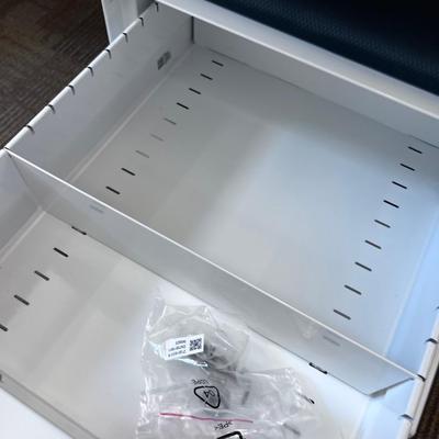 POPPIN Series L Adjustable Height Desk Top, White 