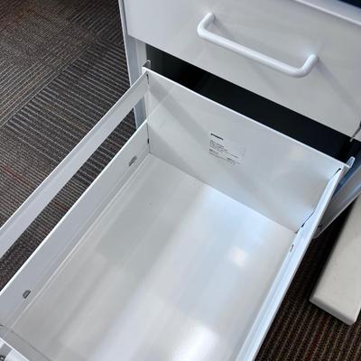 POPPIN Series L Adjustable Height Desk Top, White 