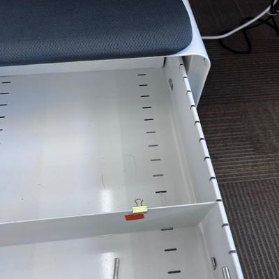 POPPIN Series L Adjustable Height Desk Top, White 