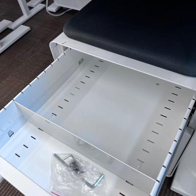 POPPIN Series L Adjustable Height Desk Top, White 