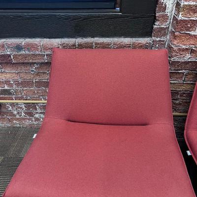 Meridith Lounge Chair Brick Color (2) A Pair by POPPIN #5 Set 