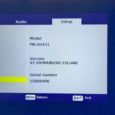 SHARP Television with Remote 43" Wall Mounted Office 8 