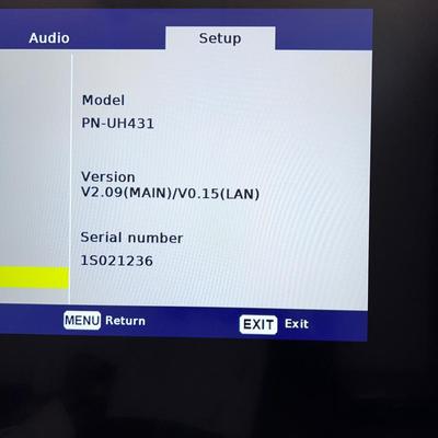 SHARP Television with Remote 43" Wall Mounted Office 9 