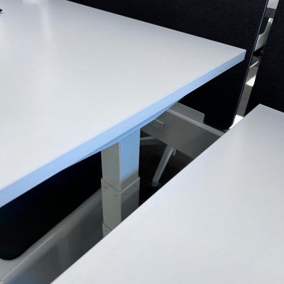 POPPIN Series L Adjustable Height Desk Top, White 