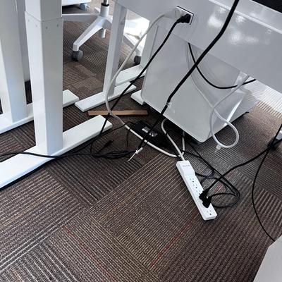 POPPIN Series L Adjustable Height Desk Top, White 