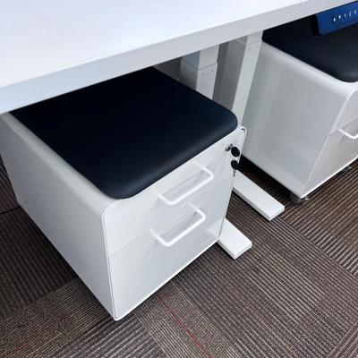 POPPIN Series L Adjustable Height Desk Top, White 