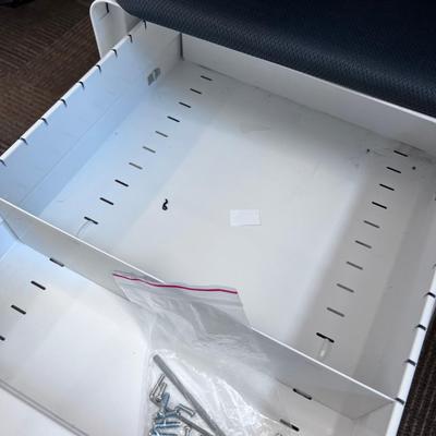 POPPIN Series L Adjustable Height Desk Top, White 