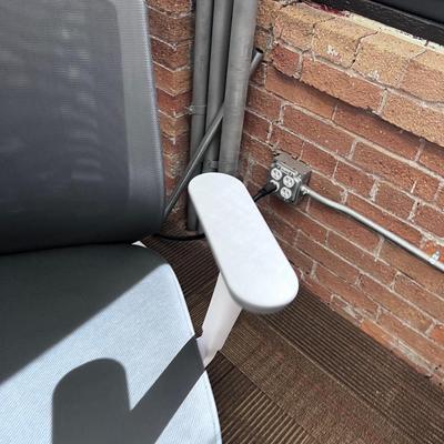 POPPIN MAX TASK CHAIR Mid Back White & Dark Gray 