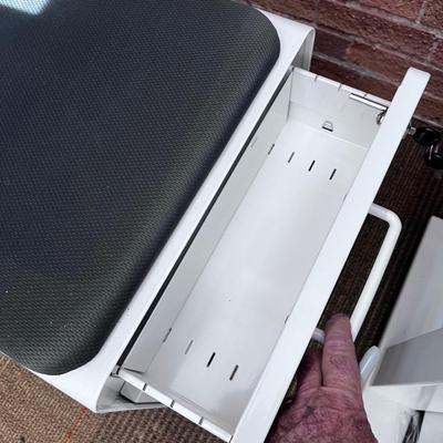 POPPIN Series L Adjustable Height Desk Top, White (In the West Corner) 