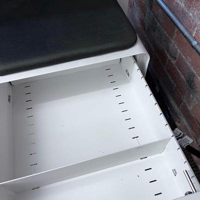 POPPIN Series L Adjustable Height Desk Top, White 