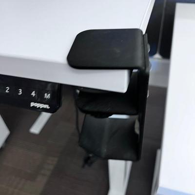 POPPIN Series L Adjustable Height Desk Top, White 