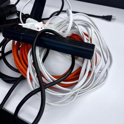 Black power Strips and Power Cords and Extension Cords