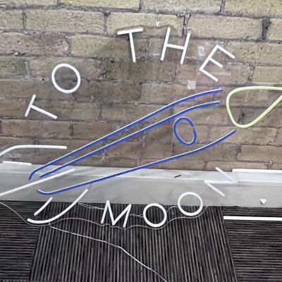 TO THE MOON Neon Light. 
