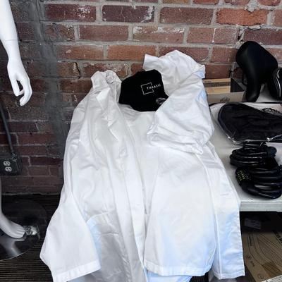 2 White Dickies Lab Coats 