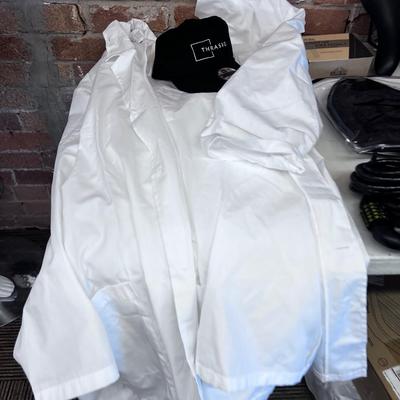 2 White Dickies Lab Coats 