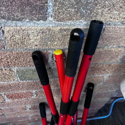 Poop Scoop with Extendable Handles Red