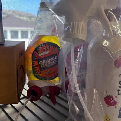 2 Shelves of Cleaning Products lots of Dish soap and Dish washer Gel 